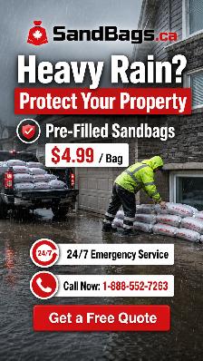 Pre-Filled Sandbags Edmonton - $4.99/Bag - Flood Protection - Photo 2