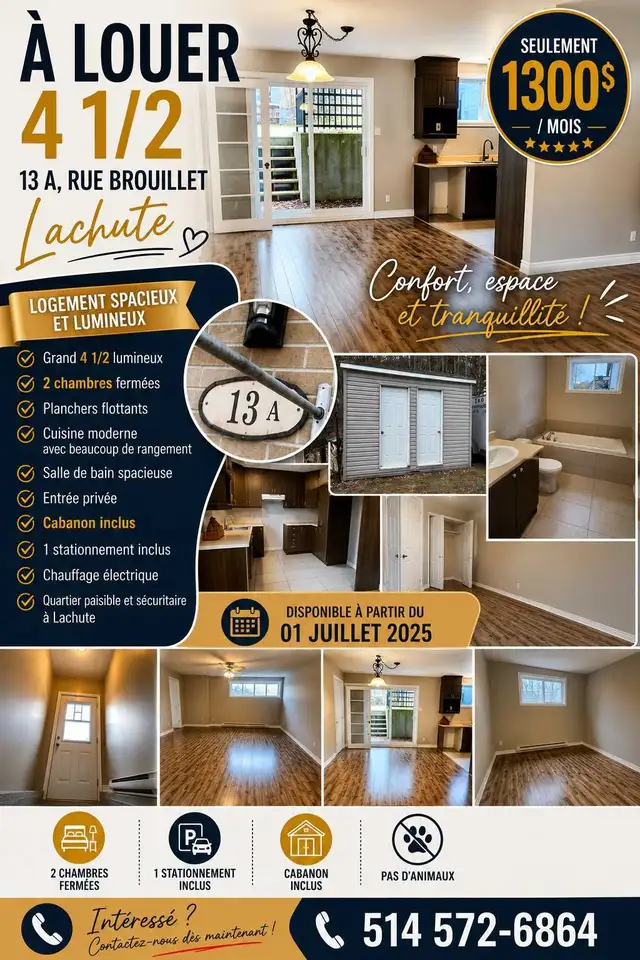 Votre prochain chez-vous vous attend à Lachute !