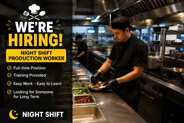 Night Shift Production Worker – Full-Time Position