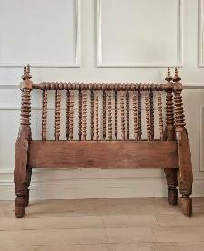 Antique Jenny Lind Spool Bed — Solid Walnut — Full/Double