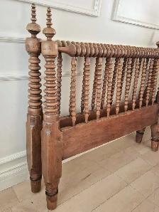 Antique Jenny Lind Spool Bed — Solid Walnut — Full/Double - Photo 2