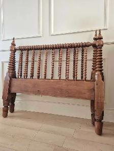 Antique Jenny Lind Spool Bed — Solid Walnut — Full/Double - Photo 3