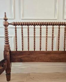Antique Jenny Lind Spool Bed — Solid Walnut — Full/Double - Photo 4