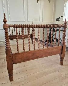Antique Jenny Lind Spool Bed — Solid Walnut — Full/Double - Photo 6