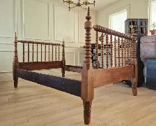 Antique Jenny Lind Spool Bed — Solid Walnut — Full/Double - Photo 7