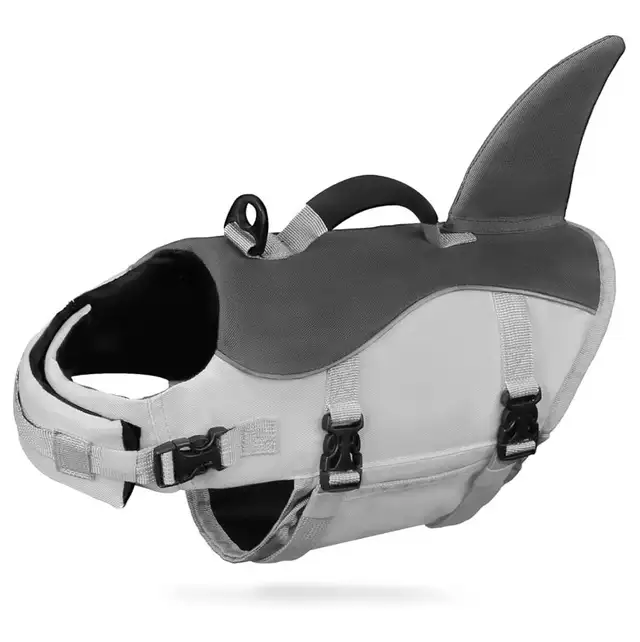 AMZNOVA Reflective Dog Life Jacket – Medium (Gray Only)