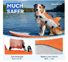 AMZNOVA Reflective Dog Life Jacket – Medium (Gray Only) - Photo 3