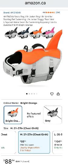 AMZNOVA Reflective Dog Life Jacket – Medium (Gray Only) - Photo 7