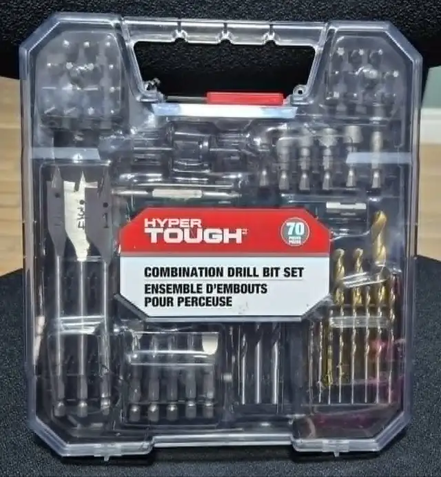 HYPER TOUGH 70-PIECE DRILL BIT & DRIVER BIT SET – NEW – $15