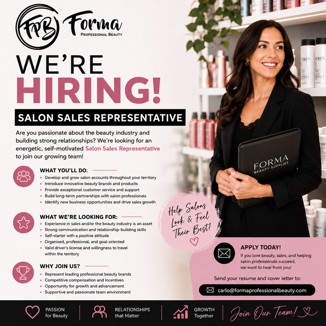 Join our Team: Salon & Spa Distribution Rep wanted
