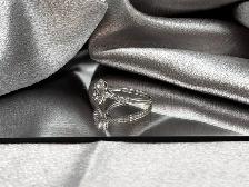 14KT White Gold Oval Shape Diamond Engagement Ring $895 - Photo 4