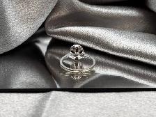 14KT White Gold Oval Shape Diamond Engagement Ring $895 - Photo 5