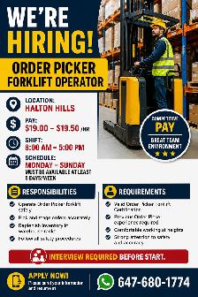 Forklift operators