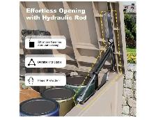 150-Gallon Outdoor Resin Deck Storage Box – Grey - Photo 3