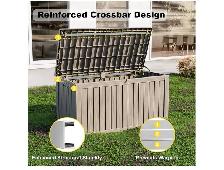 150-Gallon Outdoor Resin Deck Storage Box – Grey - Photo 6