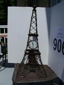 HORLOGE TOUR EIFFEL 25' X 10' RÉNOVÉ À NEUF-EIFFEL TOWER CLOCK
