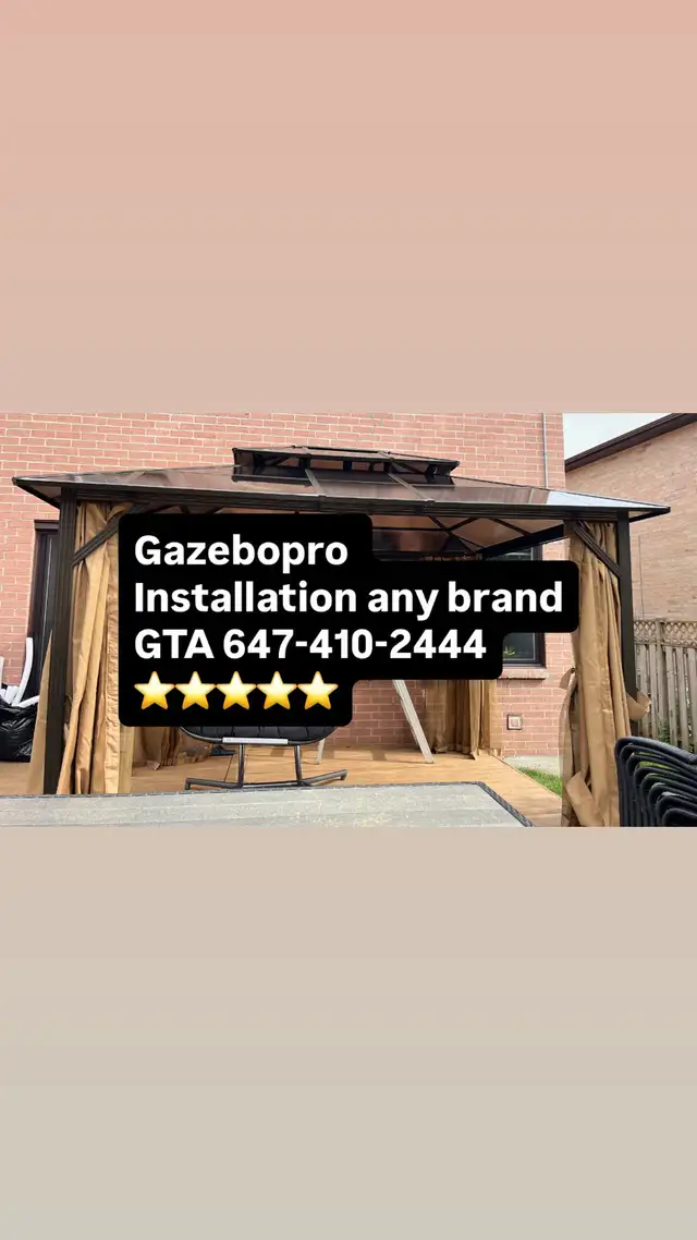 installation gazebo