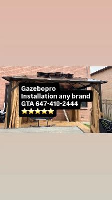installation gazebo