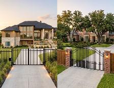 14 FT and 19 FT Size Dual Swing Driveway Gates Wrought Iron Gate - Photo 3