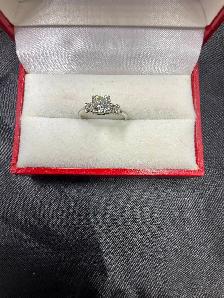 Women's Platinum Engagement Ring with Appraisal ~Size 6 1/4