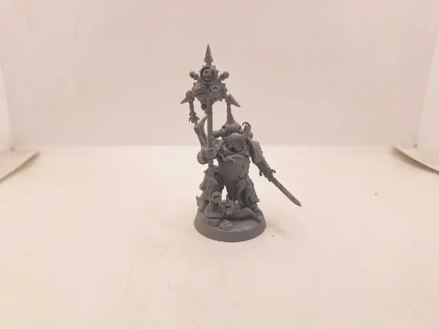 Warhammer 40k Deathguard Heros Plague Marine Icon Bearer Primed