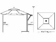 Parasol de jardin 10 pieds de qualité / Quality 10 foot umbrella - Photo 6