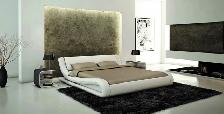 Brand New Modern Leather Platform Bed (Red Color & Double) - Photo 2