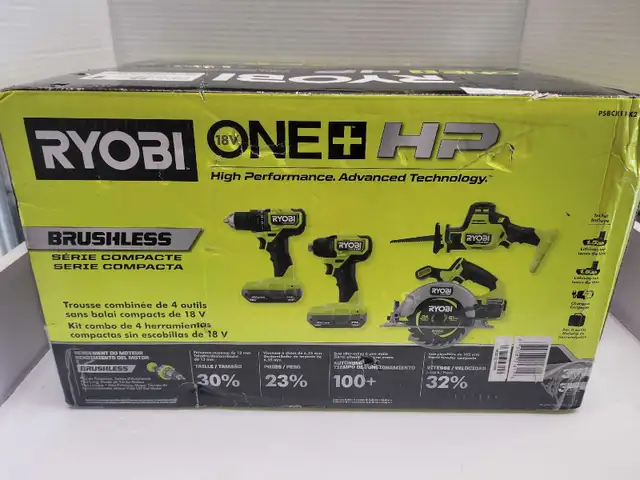 Ryobi PSBCK114K2 18v 7 Piece Combo Kit NEW