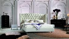 Modern Leather Platform Bed Frame-Queen Size