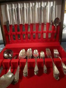 #2-12B   AURORA silverware set for 8 - Photo 2