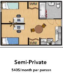 Chambre pour étudiante du collège Montmorency