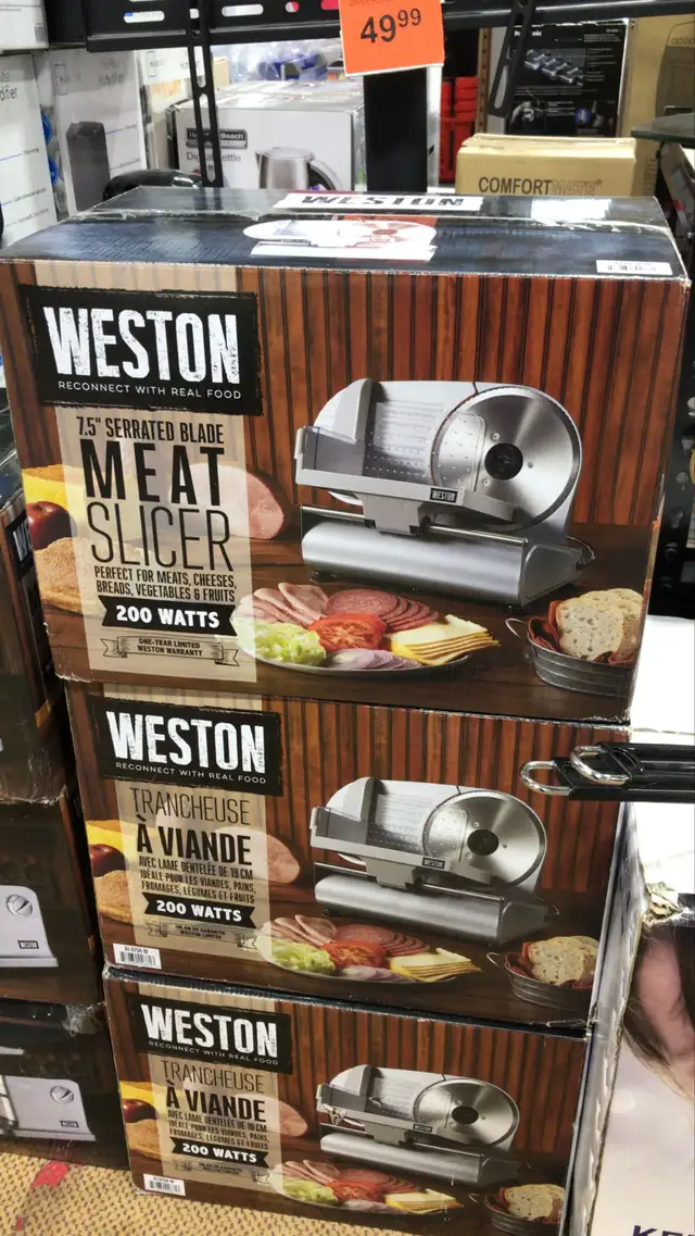 WESTON 7.5' MEAT SLICER200-WATT FOOD SLICER