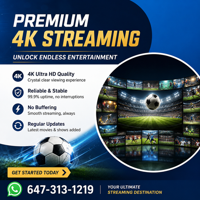 Premium 4K Tv subscription with Latest content