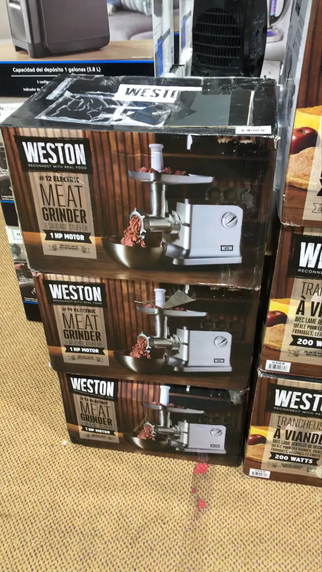 WESTON 12 ELECTRIC MEAT GRINDER & SAUSAGE STUFFER1 HP MOTOR