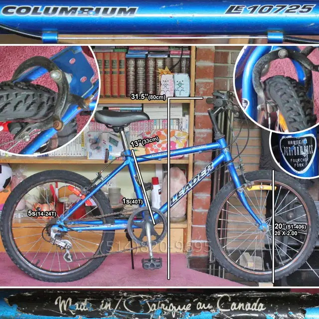 Vélo montagne enfant professionnel 20' 5-vit. TOUT MARCHE 100%