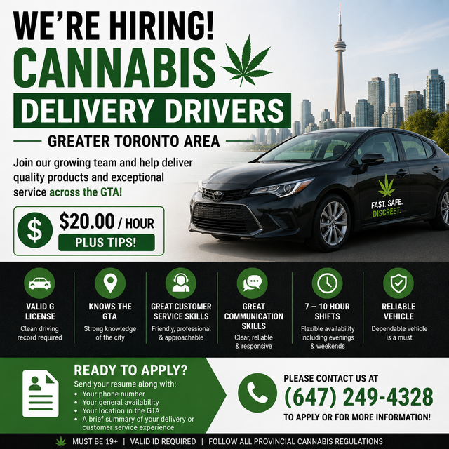 GTA Delivery Drivers WANTED!