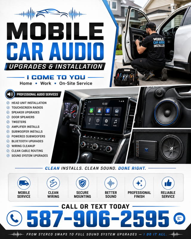 MOBILE VEHICLE SOUND SYSTEM INSTALLS