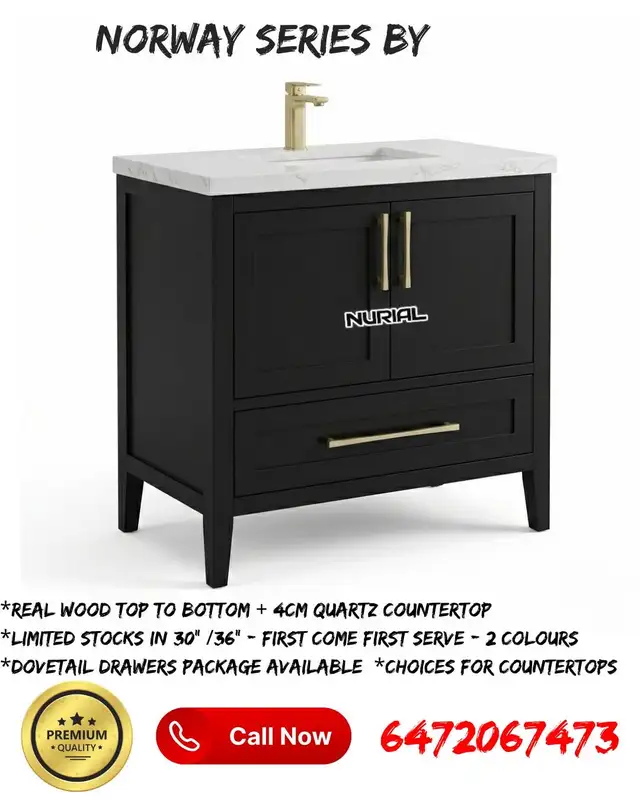 Black Vanity, Kitchen Cabinet, Countertop