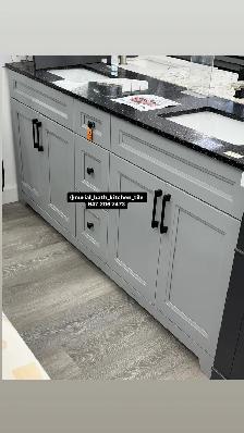 White Vanity, Kitchen Cabinet, Countertop - Photo 5