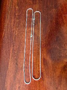 Sterling silver 2mm snake chains - Photo 2