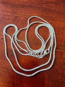 Sterling silver 2mm snake chains - Photo 7