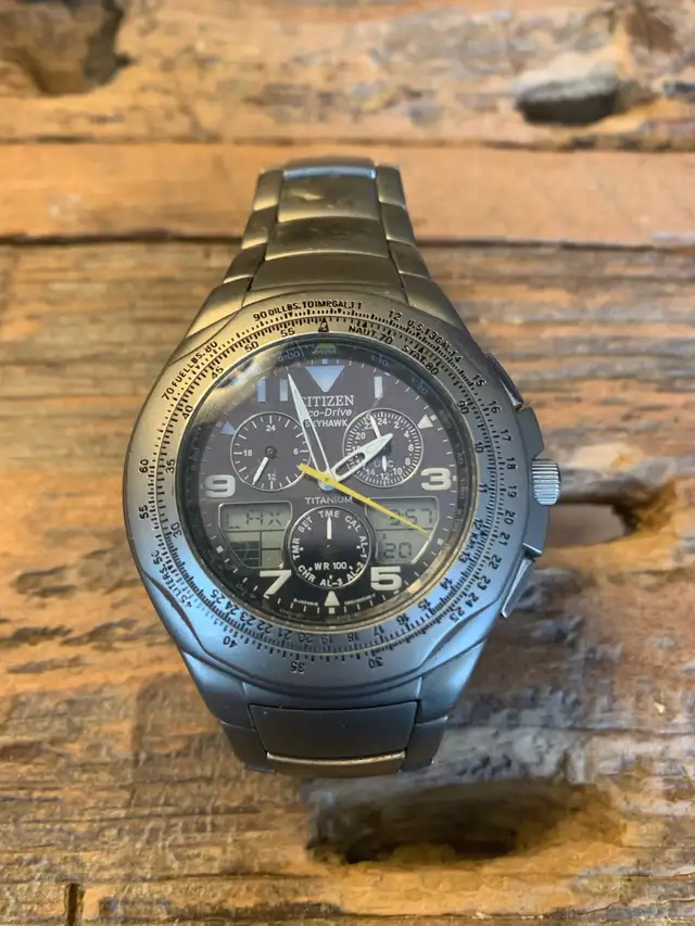 Citizen solar aviation watch.