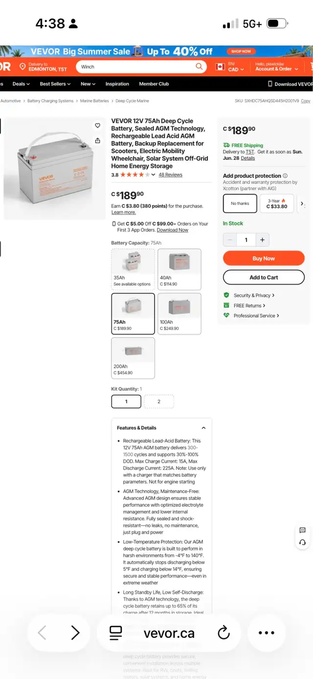 New 12 Volt Battery