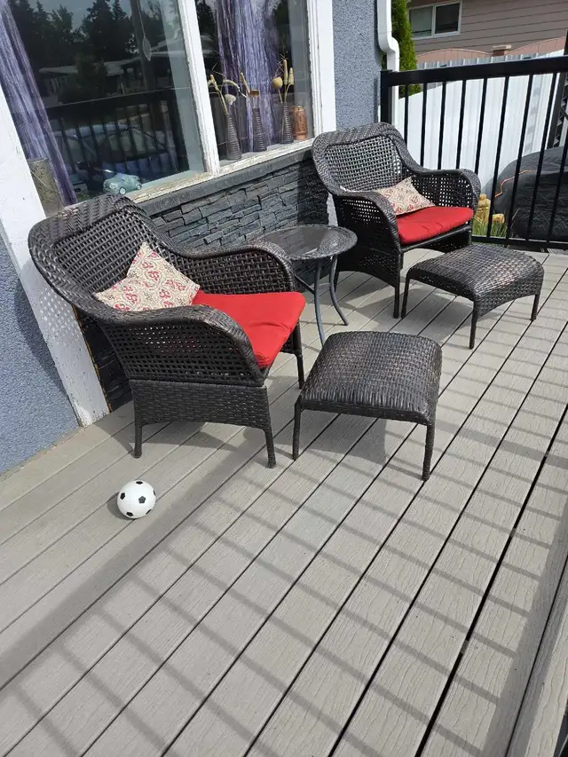 For sale patio chair set with ottomans