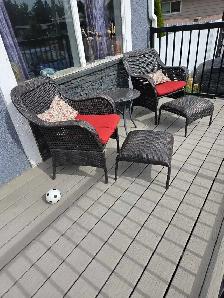 For sale patio chair set with ottomans