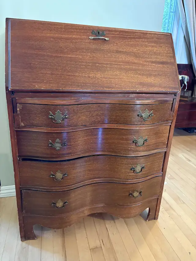 Wooden Mail Cabinet / Secretary Desk – $80