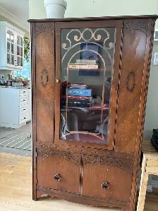 Wooden Bookcase / Display Cabinet – $80