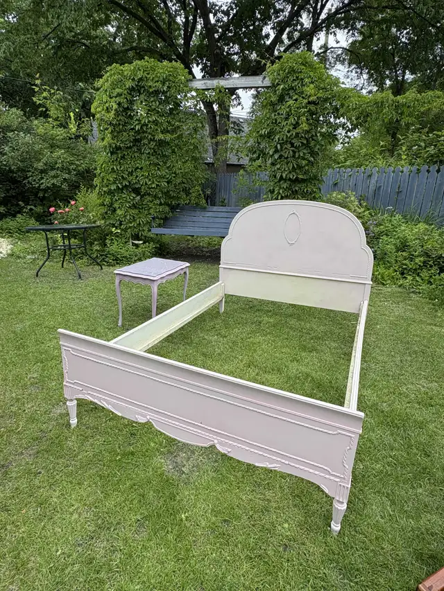 Full Size Bed Frame, Box Spring, Mattress & Dresser – $200