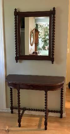 Mirror & Console Table – $100