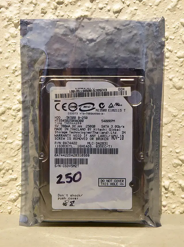 250GB 2.5-inch SATA Laptop Hard Drive (works great / formatted)